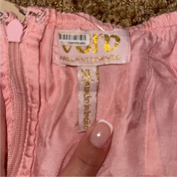 Anthropologie Pink Embellished Mini Dress - Picture 5 of 6